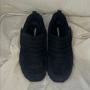 Merrell Black Slip-On Hiking Shoes Jungle Moc Style Trail Sole